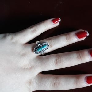 Blue costume ring
